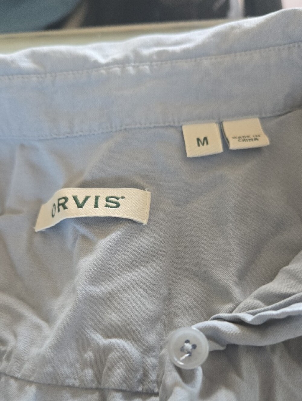 Orvis Light Blue Button-Front Blouse - Picture 6 of 12